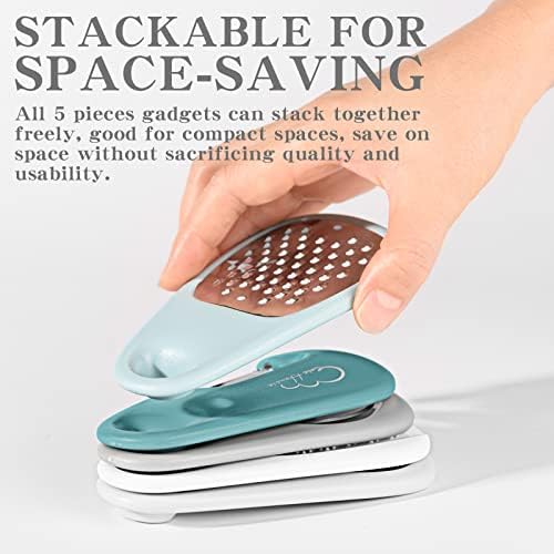 Kitchen Gadgets Set, Stackable for Saving Space, Blue, 5 Pieces - Image 3