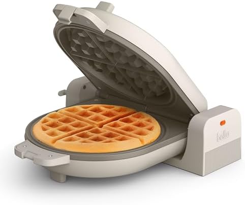 bella Fits-Anywhere™ Flip-n-Store Non-Toxic, Belgian Waffle Maker, Oatmilk by bella