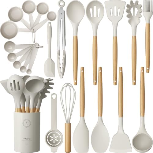 Silicone Kitchen Utensils Set, Heat-Resistant Cooking Utensils, BPA-Free by AVGPD