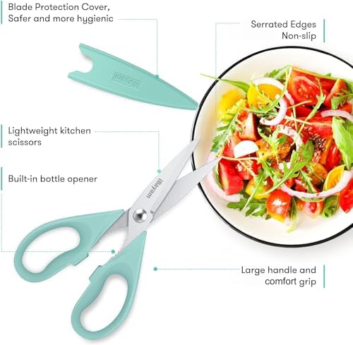 iBayam 1-Pack 8.7" Kitchen Scissors All Purpose Kitchen Shears Heavy Duty - Image 2