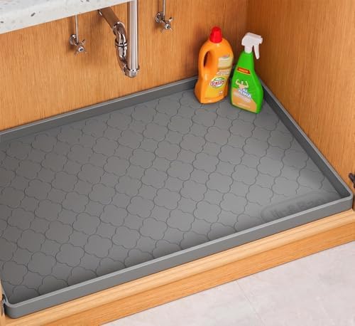 Jin&Bao Under Sink Mat 19" x 19" Waterproof Silicone Cabinet Kitchen Liner by Jin%26Bao
