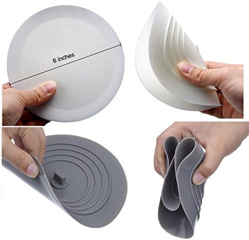 V-TOP Tub Stopper 2 Pack, 6 inches Large Silicone Drain Plug Hair Stopper Flat Suction Cover for Kitchen Gadgets Bathroom Accessories and Laundry - Image 6