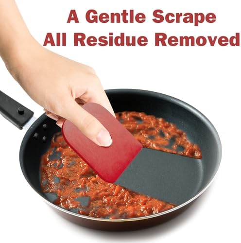 Pan Scraper, 5 Pcs Pot & Dish Scraper Plastic, Sturdy Scraper Kitchen Tool - Image 4
