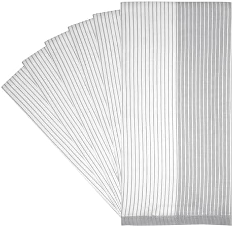 Premium Kitchen Towels 6 Pack 100% Cotton, 20"x28" - Grey - Image 2