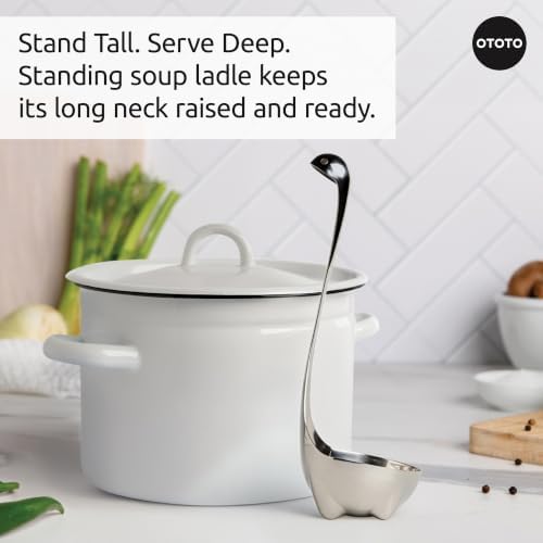 OTOTO The Original Nessie Stainless Steel Ladle - Soup Ladle, Cute Gifts, Funny Kitchen Gadgets, Loch Ness design, Cooking Gifts, BPA Free - Image 3