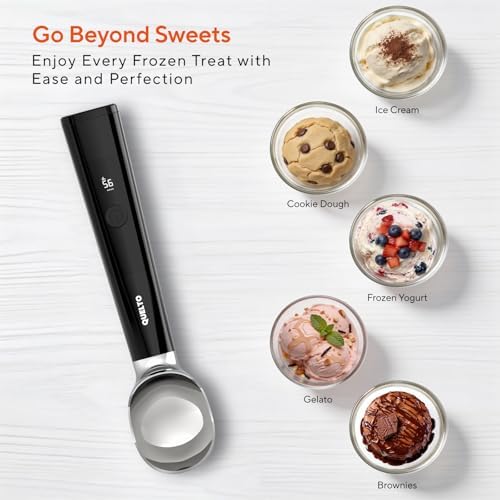 Quetlo Rechargeable Heated Ice Cream Scoop with LED Display 3 Modes Gifts - Image 5