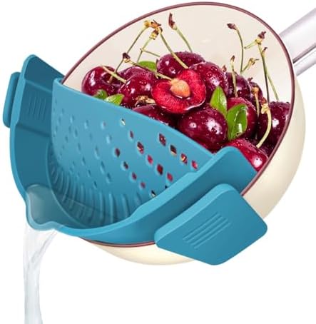 YEVIOR Clip on Strainer for Pots Pan Pasta,Silicone Food Pan Strainer by YEVIOR