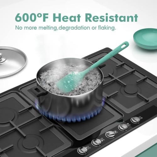 ChefAide 4 Pieces Silicone Spatulas Set, Heat Resistant Rubber Spatula - Image 4