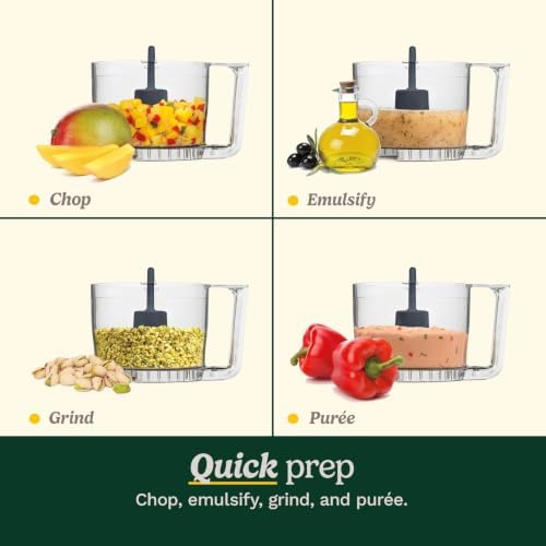 Cuisinart Mini-Prep Plus Food Processor, 24-Ounce Mini Food Processor to Chop Herbs, Vegetables, and Hard Cheese, 24-Ounce Work Bowl, Reversible Stainless Steel Blade, DLC-2AMGSLT, Dark Grey - Image 5