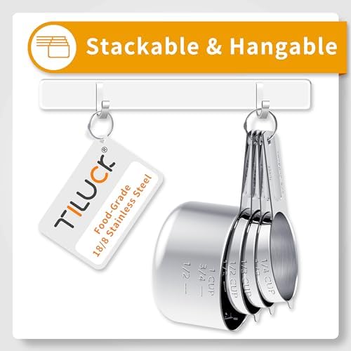 TILUCK Stainless Steel Measuring Cups & Spoons Set, Cups and Spoons - Image 3