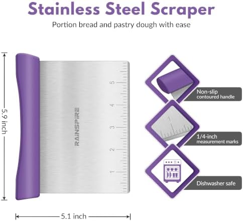 Multi-Purpose Stainless Steel Bench Scraper Dough Blender & Pastry Cutter - Image 2