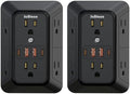 2 Pack Multi Plug Wall Outlet Extender Surge Protector 6 AC Outlet Splitter with 4 USB Ports(2 USB C) Wall Charger 1050J Power Strip 125V/15A, 1875W for Home, Office, Travel Dorm Room Essentials-ETL by JcBlaon