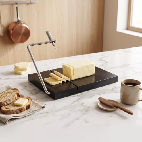 Marble Cheese Slicer with 2 Extra Wires, Block Cheese Cutter, Black - Image 2