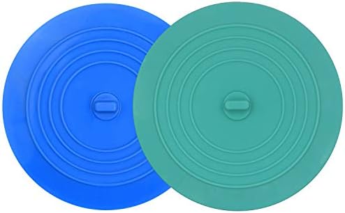 V-TOP Tub Stopper 2 Pack, 6 inches Large Silicone Drain Plug Hair Stopper Flat Suction Cover, Bathtub Accessories for Kitchen Bathroom and Laundry by V-TOP