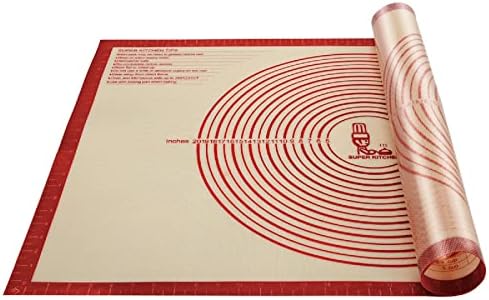 Non-slip Silicone Pastry Mat Extra Large Measurements 36''x 24'' Baking Mat by FolksySuperKitchen