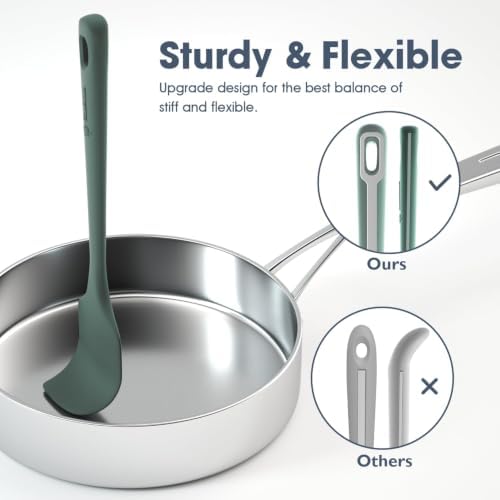 ChefAide 4 Pieces Silicone Spatulas Set, Heat Resistant Rubber Spatula - Image 4