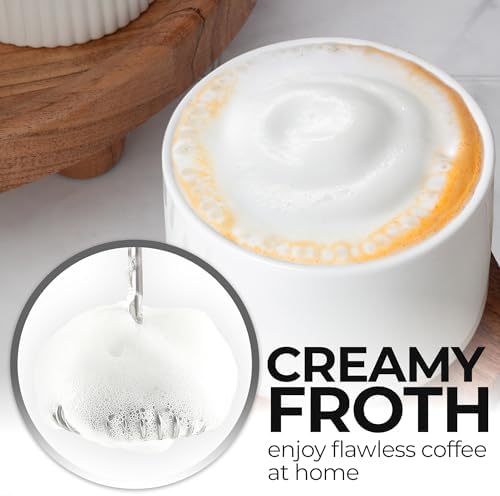 Zulay Kitchen Rechargeable Milk Frother Handheld - Frother Wand, Drink Mixer, Electric Whisk Frother, for Cappuccinos, Matcha & Protein Powder - Dynamic 3 Whisk, 3 Speed 500mAh Cream Gold - Image 2