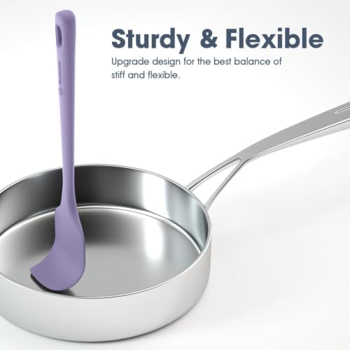 ChefAide 5 Pieces Silicone Spatulas Set, Heat Resistant Rubber Spatula - Image 4