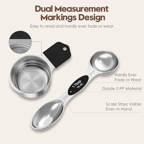 Magnetic Measuring Cups and Spoons Set – 304 Stainless Steel - Image 2