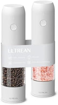 Ultrean Electric Salt and Pepper Grinder Set, Rechargeable,White by Ultrean