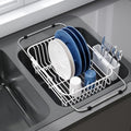 JASIWAY White Dish Drying Rack in Sink with Utensil Holder, RV, Apartment by JASIWAY