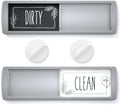 ASSURED SIGNS Dishwasher Magnet Clean Dirty Sign 7 x 2 Inch, Premium Build by AssuredSigns