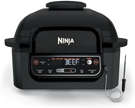 Ninja® Foodi® Smart 5-in-1 Indoor Grill & 4-qt Air Fryer, Black, LG451BK by Unknown