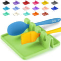 Zulay Kitchen Silicone Utensil Rest with Drip Pad for Multiple Utensils - BPA-Free, Heat-Resistant Spoon Rest & Spoon Holder for Stove Top - Kitchen Utensil Holder for Ladles & Tongs - Green by ZulayKitchen