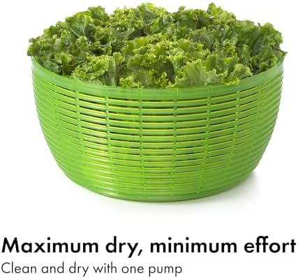 OXO Good Grips 6.22 Qt Salad Spinner, Vegetable Washer & Strainer - Green - Image 3