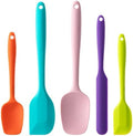 Silicone Spatula Set,5 Piece Food Grade Rubber Spatulas,Multicolor by Hoewina
