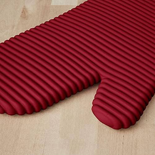 KITCHENAID Ribbed Soft Silicone Oven Mitt 2-Pack Set, 7.5"x13", Smoked Paprika - Image 4