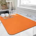HotLive Dish Drying Mat for Kitchen Counter, Heat Resistant Drainer Mats with Non-slip Rubber Backed, Hide Stain Kitchen Super Absorbent Draining Mat, Easy to Clean Dish Rack Pad, Orange 18"x28" by HotLive