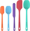 ChefAide 5 Pieces Silicone Spatulas Set, Heat Resistant Rubber Spatula by ChefAide