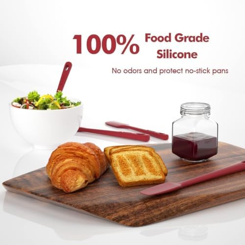 ChefAide 4 Pieces Silicone Spatulas Set, Heat Resistant Rubber Spatula - Image 5