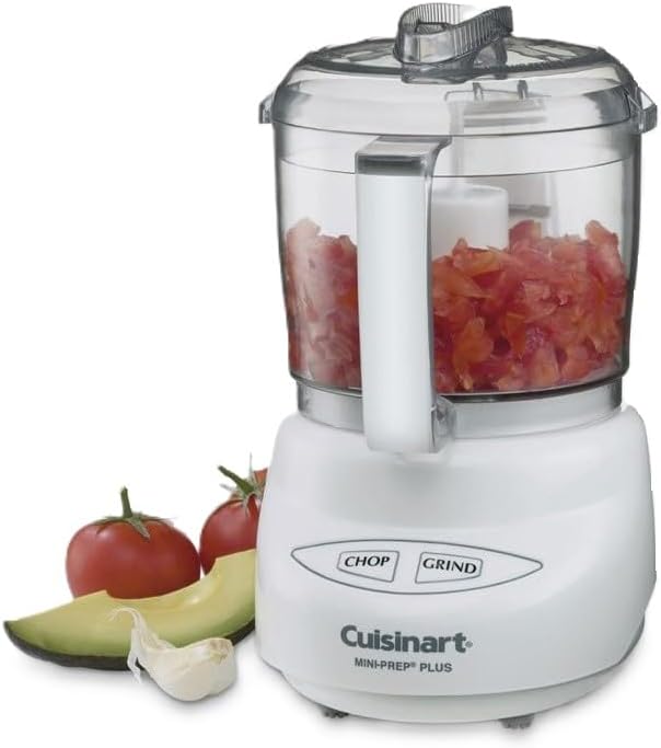 Cuisinart Mini-Prep Plus Food Processor, 3 Cup Mini Food Processor to Chop Herbs, Vegetables, and Hard Cheese, 3 Cup Work Bowl, Reversible Stainless Steel Blade, DLC-2A, White - Image 3