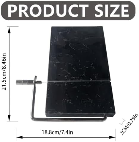 Marble Cheese Slicer with 2 Extra Wires, Block Cheese Cutter, Black - Image 7