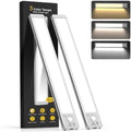 10inch Under Cabinet Lighting with 3 Color Temps, 2 Pack Rechargeable Motion Sensor Light Indoor, 5 Levels Dimmable Magnetic Closet Lights, Wireless Under Counter Lights for Kitchen, Stairs by MCGOR