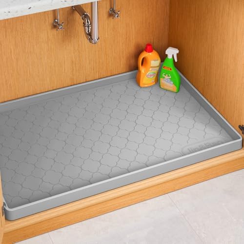 Jin&Bao Under Sink Mat 40" x 22" Waterproof Silicone Cabinet Kitchen Liner by Jin%26Bao
