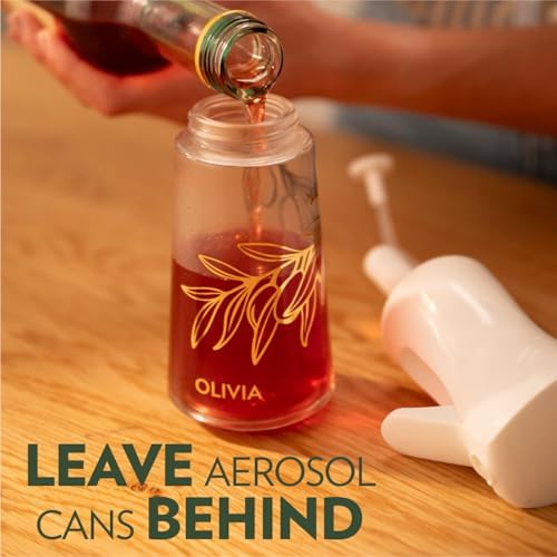 FLAIROSOL OLIVIA SIGNATURE Oil Sprayer, 200ml Glass, Golden Leaves - Image 4