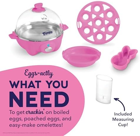 PEEPS & Dash Rapid Egg Cooker, Bunny Omelette Mold, Pink - Image 4