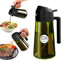 YARRAMATE 16 oz Dark Glass Olive Oil Sprayer & Dispenser, 2-in-1, Black by YARRAMATE