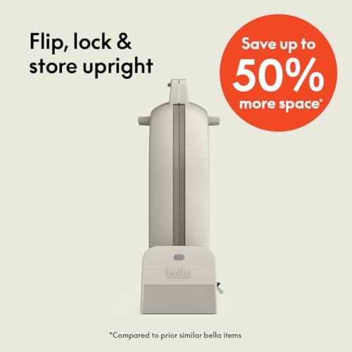 bella Fits-Anywhere™ Flip-n-Store Non-Toxic, Belgian Waffle Maker, Oatmilk - Image 2