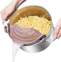 AUOON Pot Strainer Clip on Silicone, Large 10.45 x 4.33 in, Almond Rose by AUOON