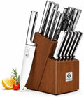 imarku 15-Piece Knife Block Set Built-in Sharpener, Santoku for kitchen by imarku