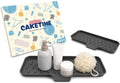 CAKETIME 2 Pack Silicone Soap Dish with Drain Spout for Bathroom Shower Caddy Kitchen Counter Bar Sponge Holder Drying Rack Sink Organizer Essentials Apartment Home Household Must Haves 2026 by CAKETIME