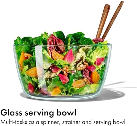 OXO Good Grips Glass Salad Spinner, Large 6.22-Qt, Lettuce & Fruit Washer - Image 6