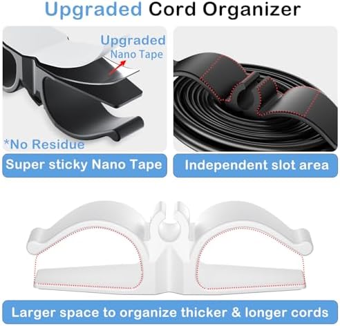 Lancord Cord Organizer for Appliance, 8 Pack Appliance Cord Organizer White - Image 2