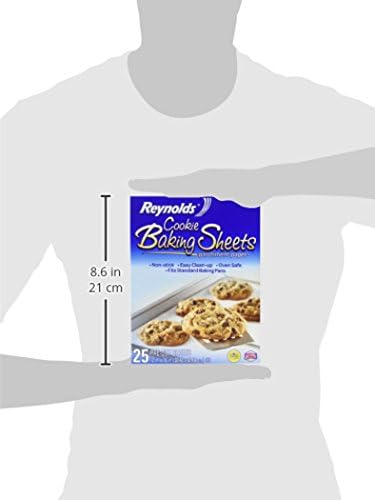 Reynolds Kitchens Cookie Baking Sheets, Pre-Cut Parchment Paper, 25 Count (Pack of 24) - Image 7