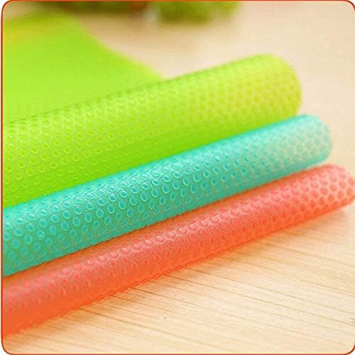 Aiosscd 15PCS Shelf Mats Refrigerator Liners Washable Refrigerator Pads Fridge Mats Drawer Placemats Home Kitchen Gadgets Accessories Organization for Top Freezer(5green+5pink+5blue) - Image 6