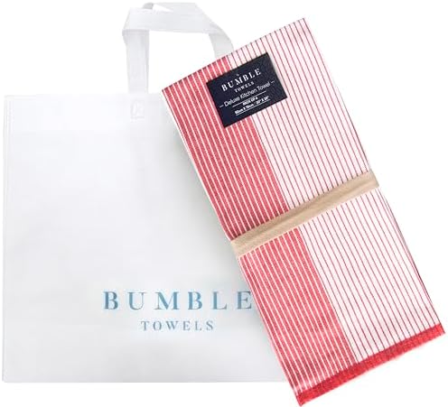 Premium Kitchen Towels 6 Pack 100% Cotton, 20"x28" Dish Towels - Red - Image 5